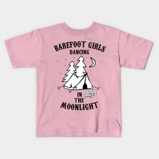 Barefoot Girls Dancing In The Moonlight Kids T-Shirt